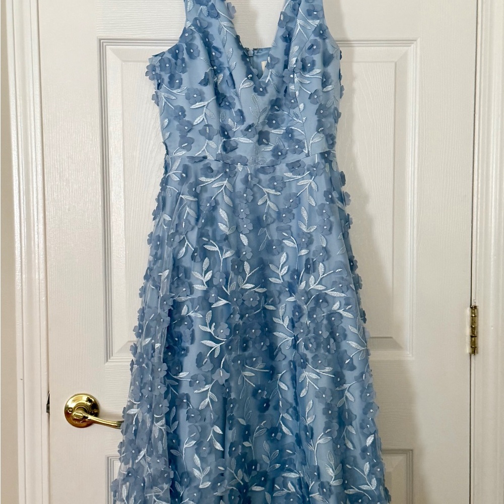 Eliza J V-neck Fit and Flare Midi Dress | size 6
